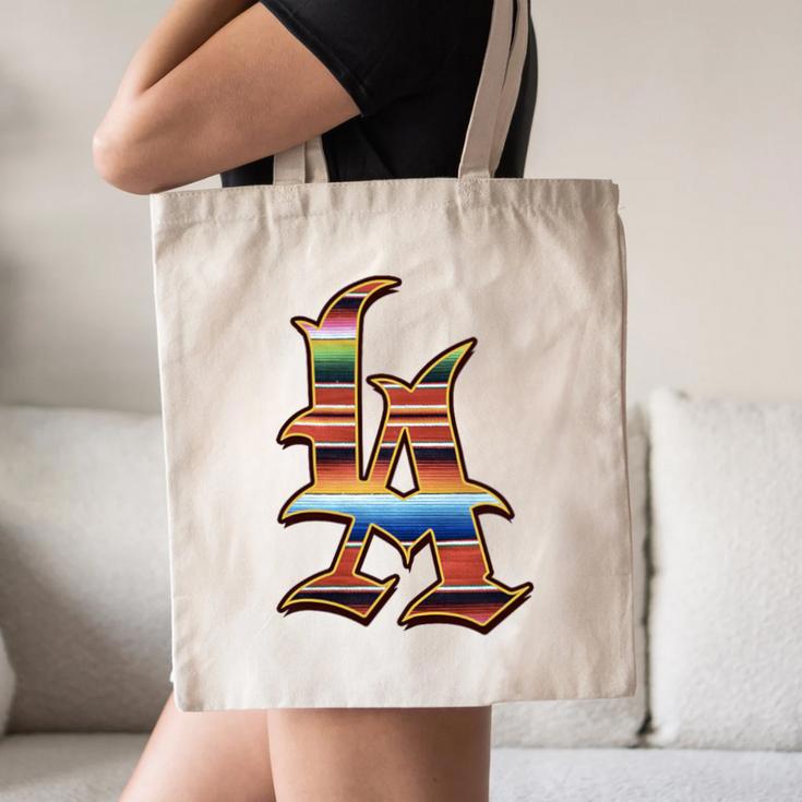 LA Sarape Los Angeles LA Sarape East LA Baseball Mexican Premium Tri-Blend Canvas Tote Bag LA Sarape Los Angeles LA Sarape East LA Baseball Mexican Premium Tri-Blend Canvas Tote Bag