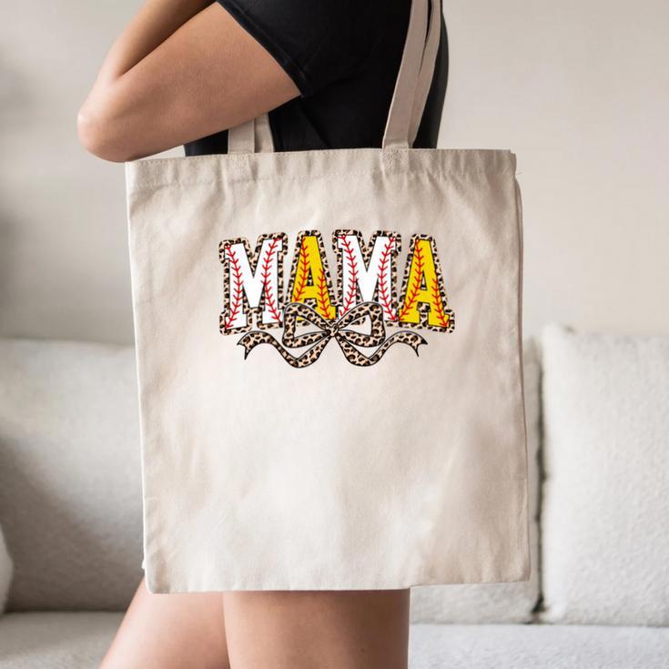 Leopard Baseball Softball Mama Bow Softball Baseball Mom Canvas Tote Bag Leopard Baseball Softball Mama Bow Softball Baseball Mom Canvas Tote Bag