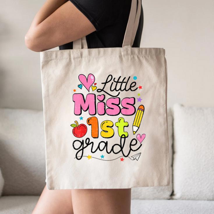 Little Miss 1st Grade Back To School Cute First Grade Girls Canvas Tote Bag Little Miss 1st Grade Back To School Cute First Grade Girls Canvas Tote Bag