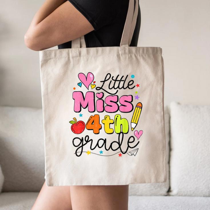 Little Miss 4th Grade Back To School Cute Fourth Grade Girls Canvas Tote Bag Little Miss 4th Grade Back To School Cute Fourth Grade Girls Canvas Tote Bag