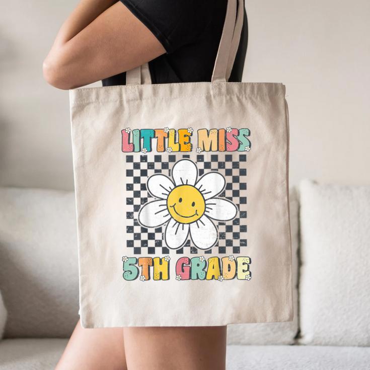 Little Miss 5th Grade Retro Groovy 5th Grade Back To School Canvas Tote Bag Little Miss 5th Grade Retro Groovy 5th Grade Back To School Canvas Tote Bag