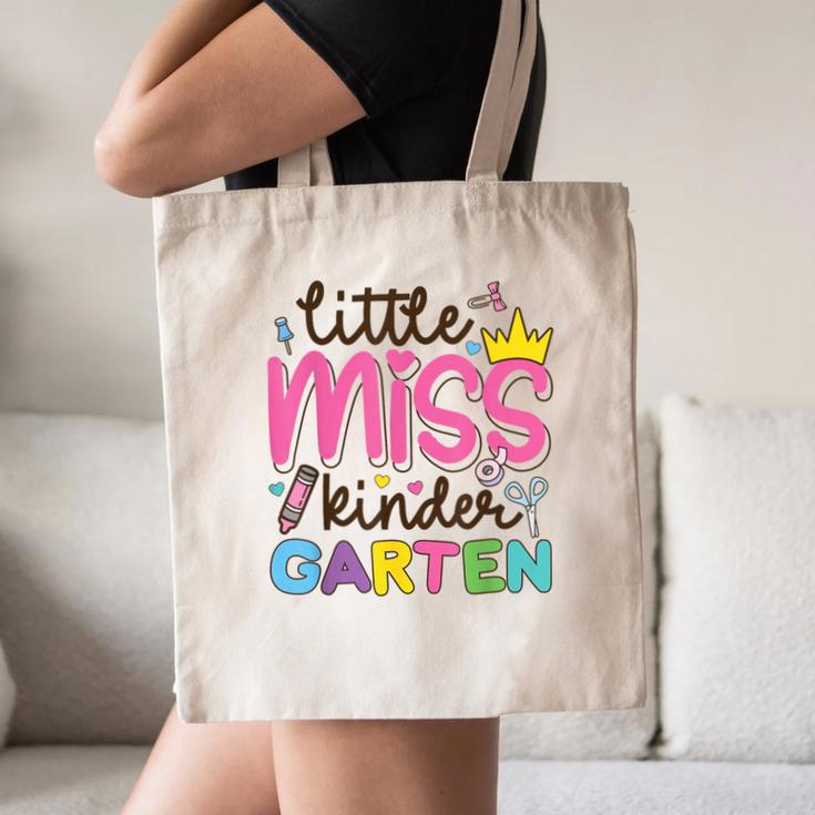 Little Miss Kindergarten First Day Back To School Girls Cute Canvas Tote Bag Little Miss Kindergarten First Day Back To School Girls Cute Canvas Tote Bag
