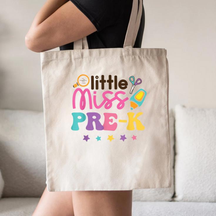 Little Miss Pre-K Preschool First Day Back To School Girls Canvas Tote Bag Little Miss Pre-K Preschool First Day Back To School Girls Canvas Tote Bag