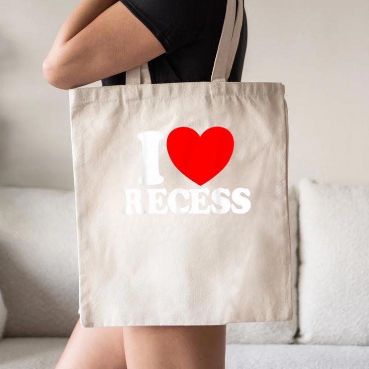 I Love Recess Red Heart Back To School Kids Recess Canvas Tote Bag I Love Recess Red Heart Back To School Kids Recess Canvas Tote Bag