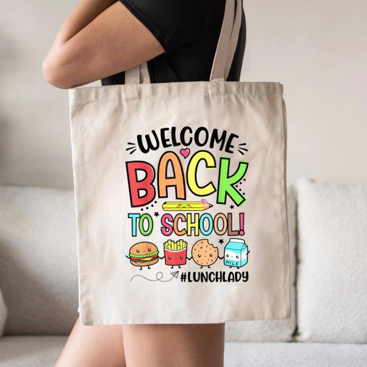 Lunch Lady Welcome Back To School First Day Of School Canvas Tote Bag Lunch Lady Welcome Back To School First Day Of School Canvas Tote Bag