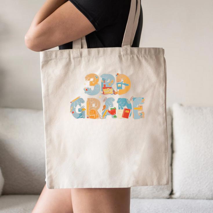 Manatee Third Grade Back To School Kids Boys Girls Canvas Tote Bag Manatee Third Grade Back To School Kids Boys Girls Canvas Tote Bag