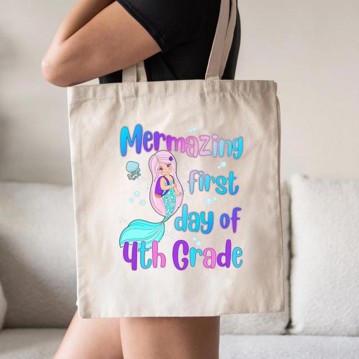 Mermazing First Day Of Fourth Grade Back To School Mermaid Premium Tri-Blend Canvas Tote Bag Mermazing First Day Of Fourth Grade Back To School Mermaid Premium Tri-Blend Canvas Tote Bag