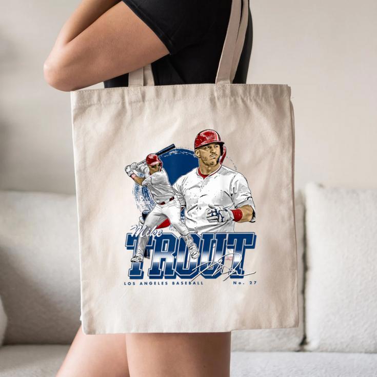 Mike Trout Los Angeles A MLB Baseball Players MLBMTR302N Canvas Tote Bag Mike Trout Los Angeles A MLB Baseball Players MLBMTR302N Canvas Tote Bag