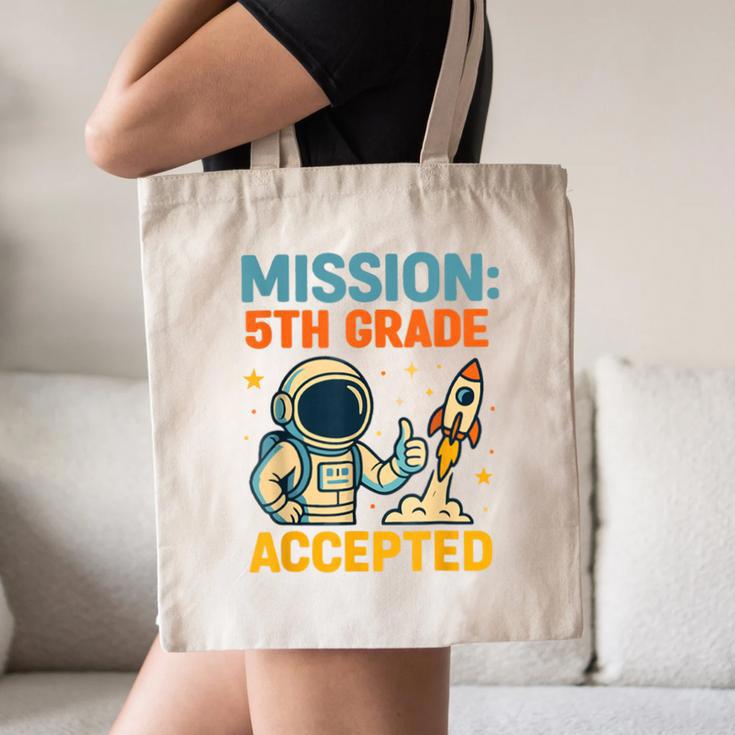 Mission Fifth 5th Grade Accepted Back To School Vintage Canvas Tote Bag