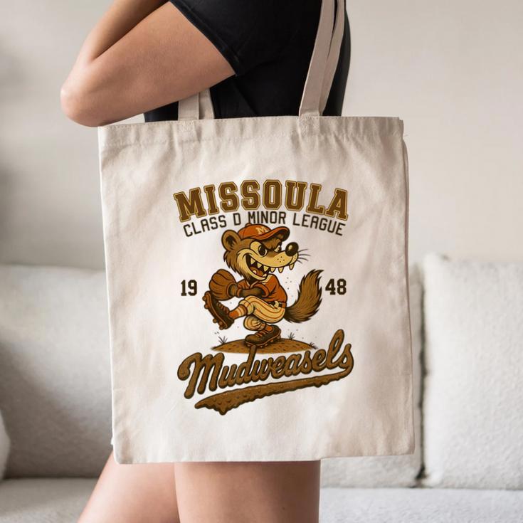 Missoula Mudweasels Retro Minor League Baseball Canvas Tote Bag