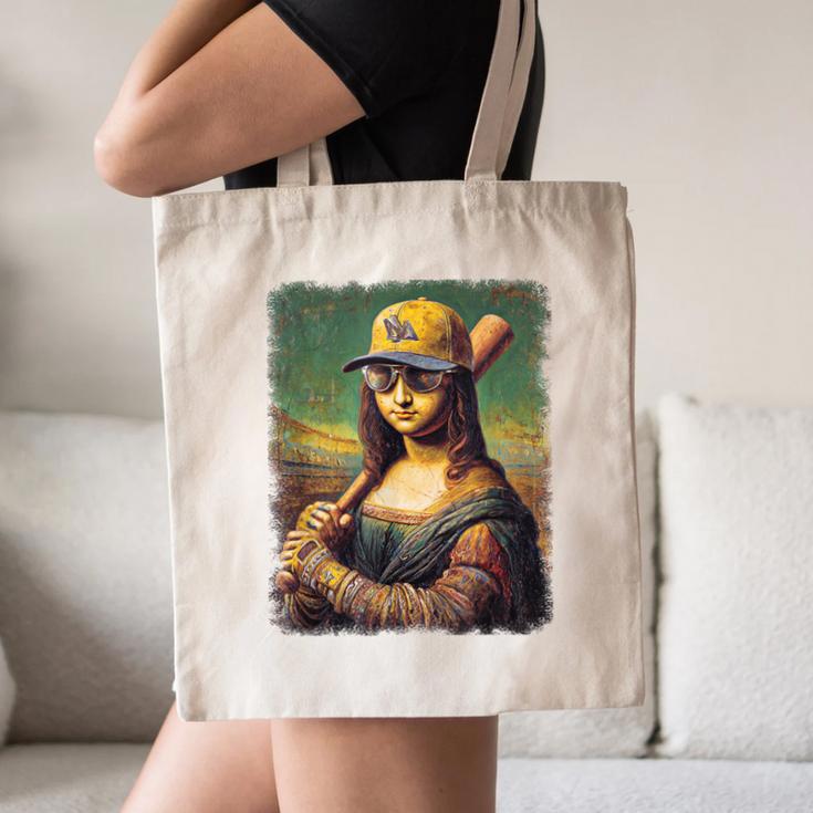 Mona Lisa Baseball Trending Aesthetic Streetwear Canvas Tote Bag Mona Lisa Baseball Trending Aesthetic Streetwear Canvas Tote Bag