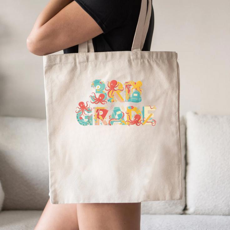 Octopus Third Grade Back To School Kids Boys Girls Canvas Tote Bag Octopus Third Grade Back To School Kids Boys Girls Canvas Tote Bag