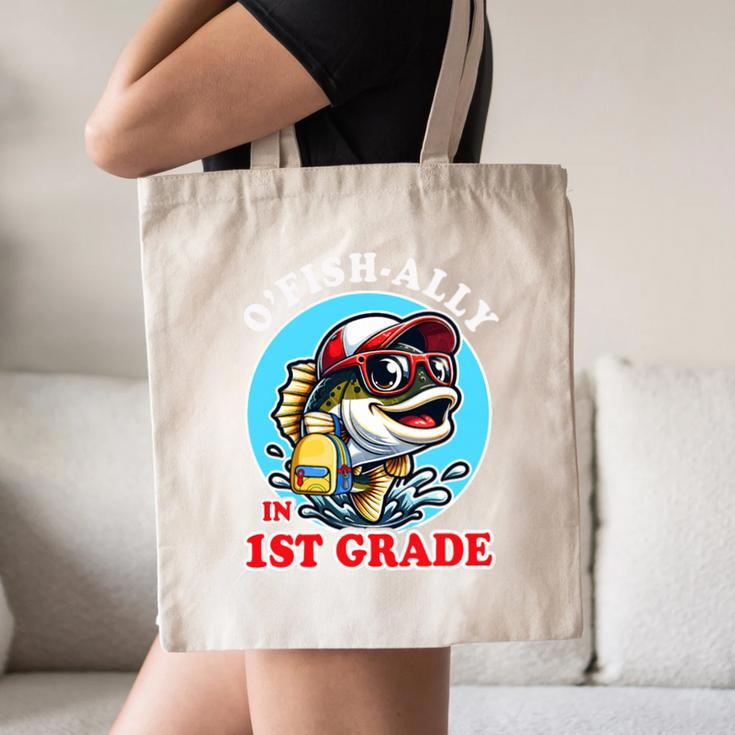 O’Fish-Ally a 1st Grade Mom Back To School Premium Tri-Blend Canvas Tote Bag