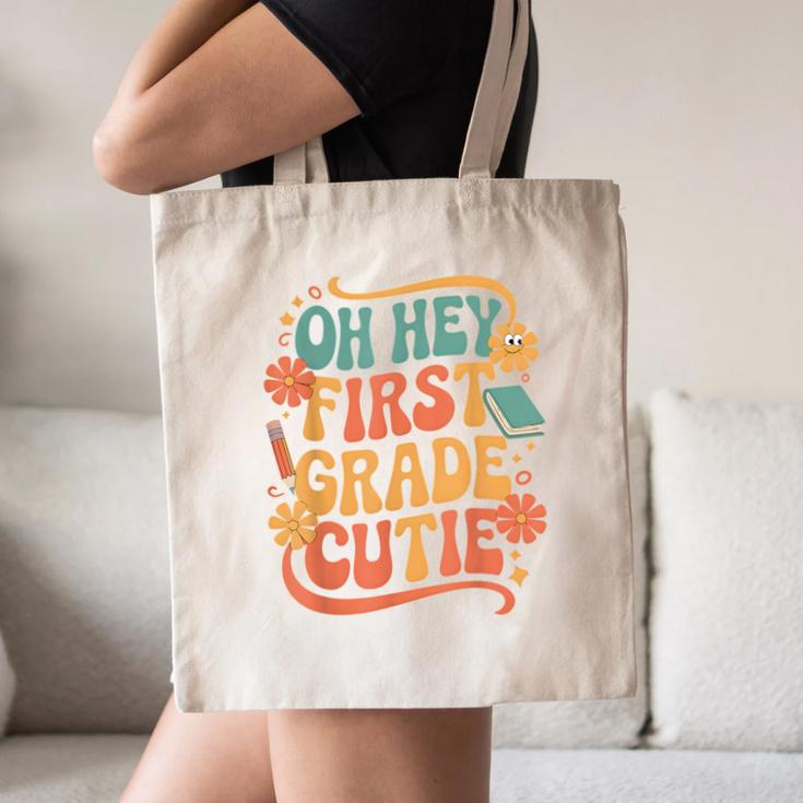 Oh Hey First Grade Cutie Back To School Canvas Tote Bag Oh Hey First Grade Cutie Back To School Canvas Tote Bag