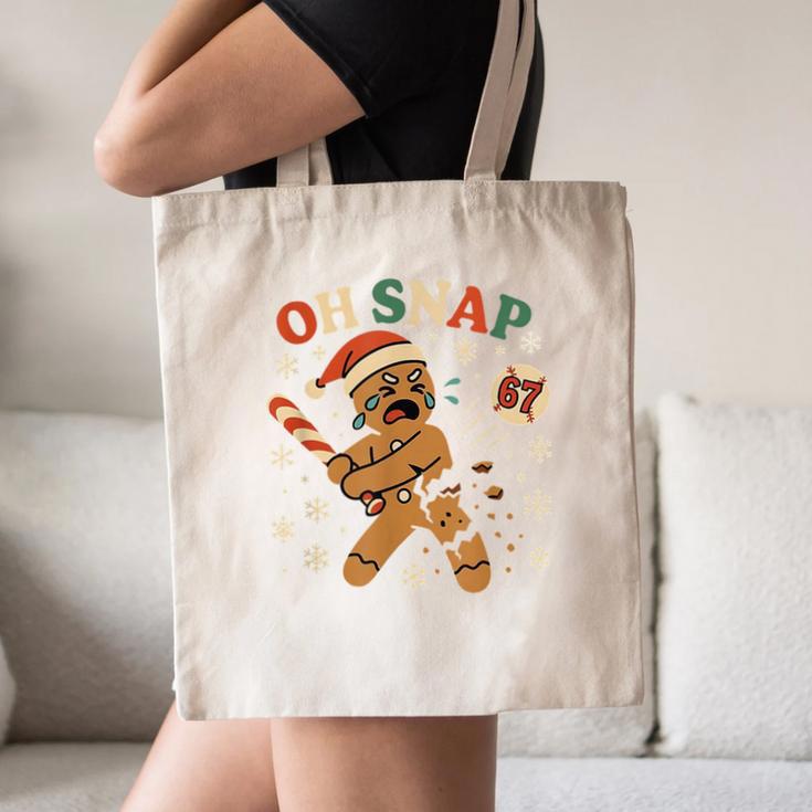 Oh Snap Gingerbread 67 Meme Baseball Christmas Xmas Canvas Tote Bag Oh Snap Gingerbread 67 Meme Baseball Christmas Xmas Canvas Tote Bag