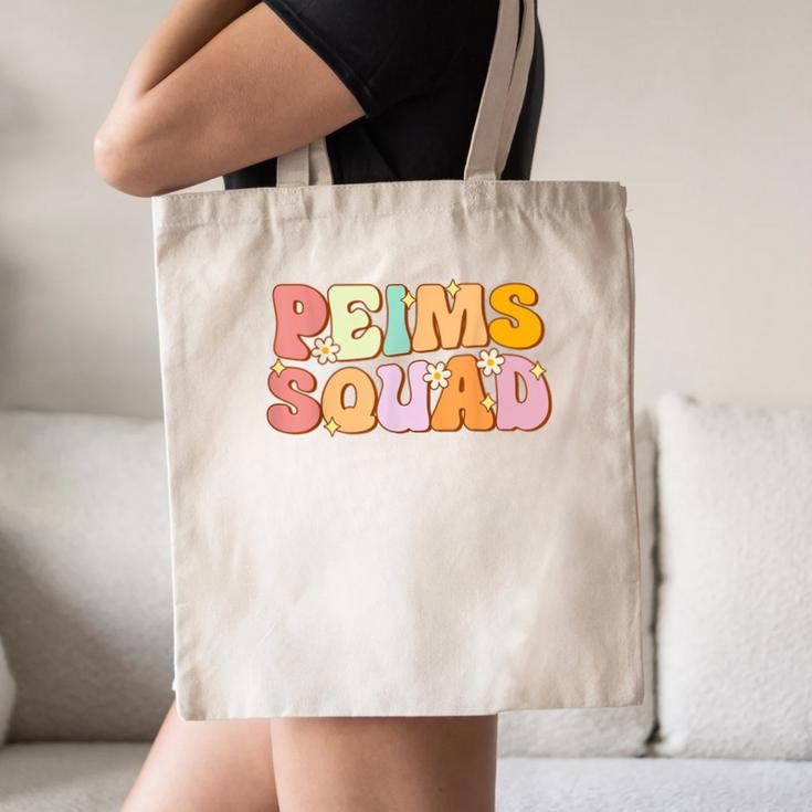 PEIMS Squad Groovy Back To School Women Appreciation Canvas Tote Bag PEIMS Squad Groovy Back To School Women Appreciation Canvas Tote Bag