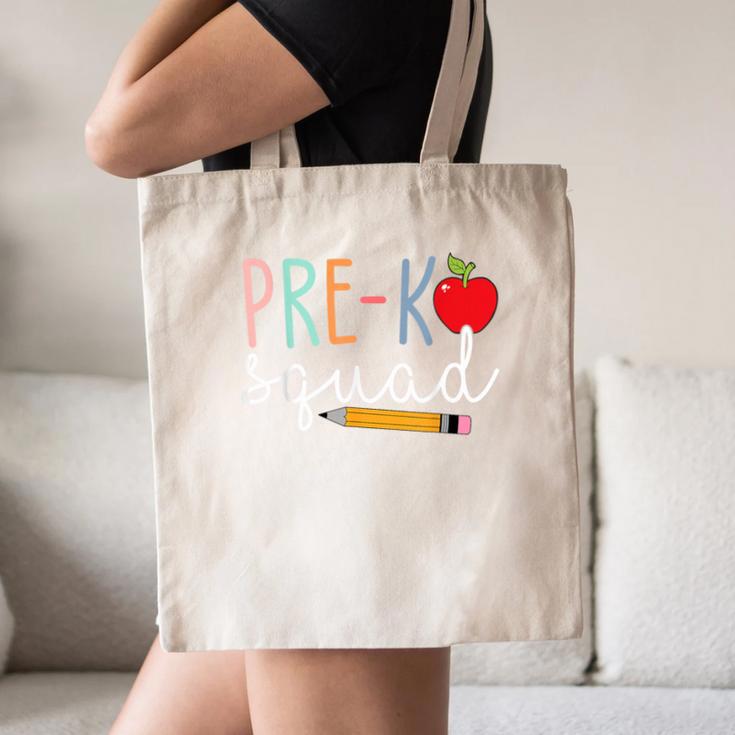 Pre-K Squad Tshirt Pre-K Back To School Canvas Tote Bag