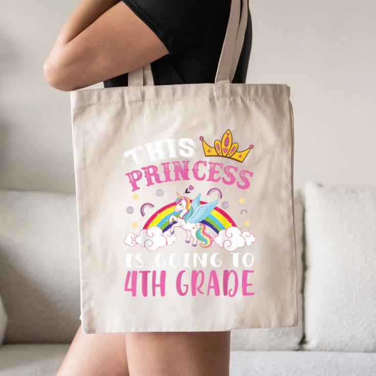 Princess Going To 4th Grade Tee For Girls Back To School Canvas Tote Bag Princess Going To 4th Grade Tee For Girls Back To School Canvas Tote Bag