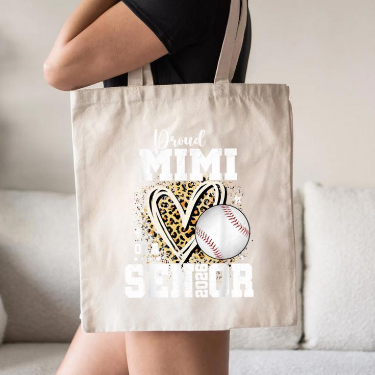 Proud Mimi Of A 2026 Senior Baseball Graduation Leopard Canvas Tote Bag