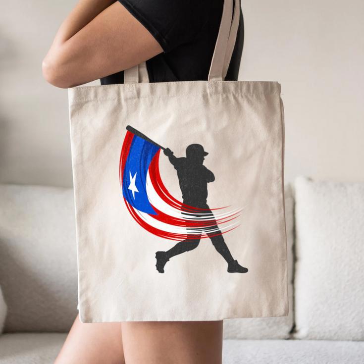 Puerto Rico Baseball Flag Player Boricua Heritage Sports Canvas Tote Bag Puerto Rico Baseball Flag Player Boricua Heritage Sports Canvas Tote Bag
