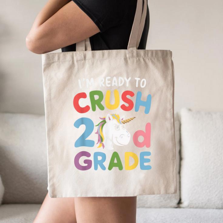 Im Ready To Crush 2nd Grade Boy Unicorn Back To School Canvas Tote Bag Im Ready To Crush 2nd Grade Boy Unicorn Back To School Canvas Tote Bag