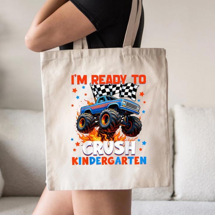 Ready To Crush Kindergarten Monster Truck Back To School Boy Canvas Tote Bag Ready To Crush Kindergarten Monster Truck Back To School Boy Canvas Tote Bag