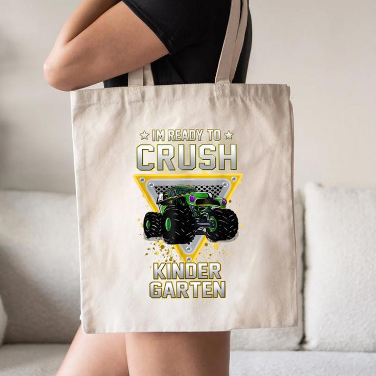 Ready To Crush Kindergarten Monster Truck Boy Back To School Canvas Tote Bag Ready To Crush Kindergarten Monster Truck Boy Back To School Canvas Tote Bag