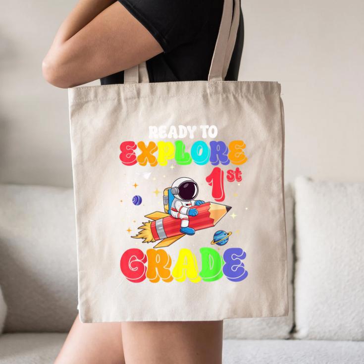 Ready To Explore 1st Grade Astronaut Back To School Canvas Tote Bag
