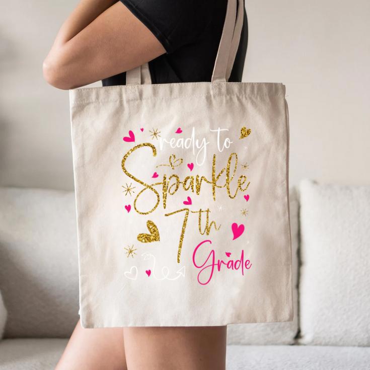 Ready To Sparkle 7th Grade Back To School For Girls Performance Canvas Tote Bag Ready To Sparkle 7th Grade Back To School For Girls Performance Canvas Tote Bag