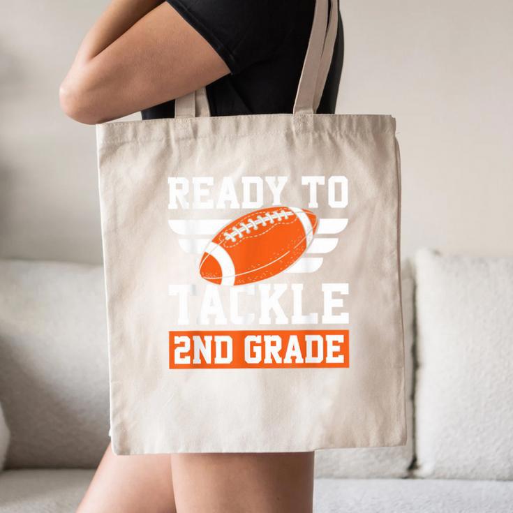 Ready To Tackle 2nd Grade Back To School Kids Football Canvas Tote Bag