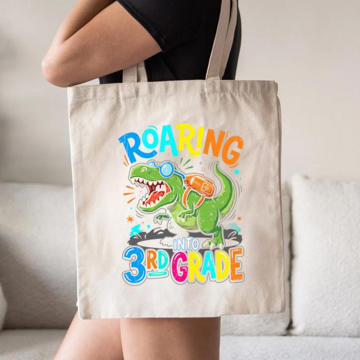 Roaring Into 3rd Grade Back To School Dinosaurus T-Rex Premium Tri-Blend Canvas Tote Bag Roaring Into 3rd Grade Back To School Dinosaurus T-Rex Premium Tri-Blend Canvas Tote Bag