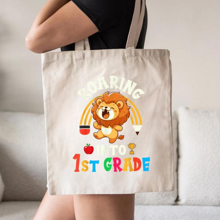 Roaring Into First Grade Lion 1st Grade Back To School Canvas Tote Bag Roaring Into First Grade Lion 1st Grade Back To School Canvas Tote Bag
