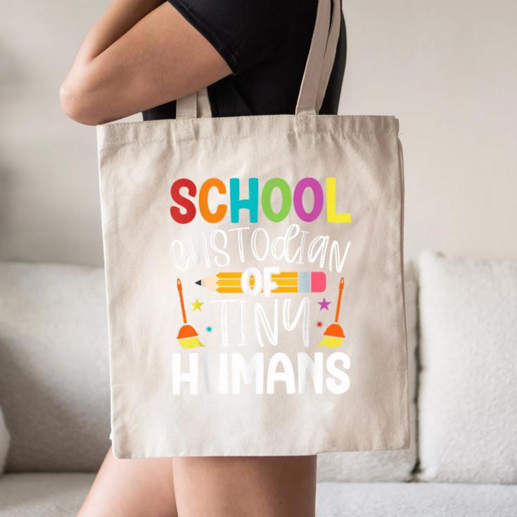 School Custodian Of Tiny Humans Back To School Janitor Canvas Tote Bag