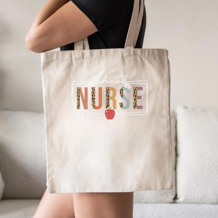 School Nurse Leopard Women School Nurses Back To School Canvas Tote Bag School Nurse Leopard Women School Nurses Back To School Canvas Tote Bag