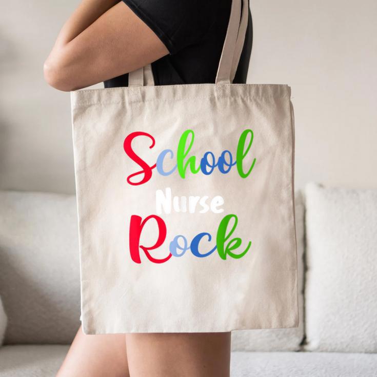 School Nurse Rock Back To School -Funny Nurses School Canvas Tote Bag School Nurse Rock Back To School -Funny Nurses School Canvas Tote Bag