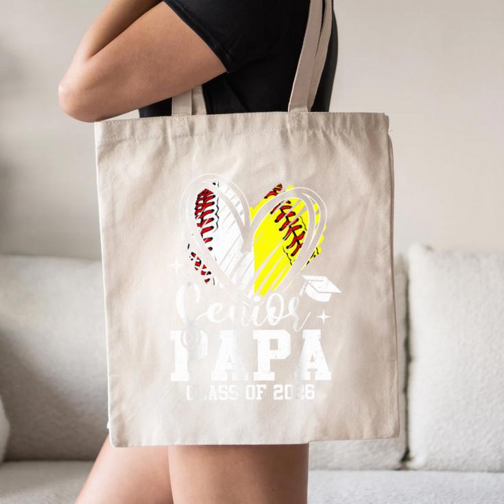 Senior Papa Class Of 2026 Baseball Softball Graduation Heart Canvas Tote Bag Senior Papa Class Of 2026 Baseball Softball Graduation Heart Canvas Tote Bag
