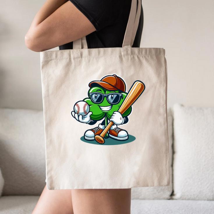 Shamrock Baseball St Patrick's Day Kids Boys Toddlers Premium Tri-Blend Canvas Tote Bag