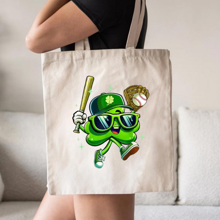 Shamrock Lucky Clover Baseball Patricks Day Family Matching Canvas Tote Bag
