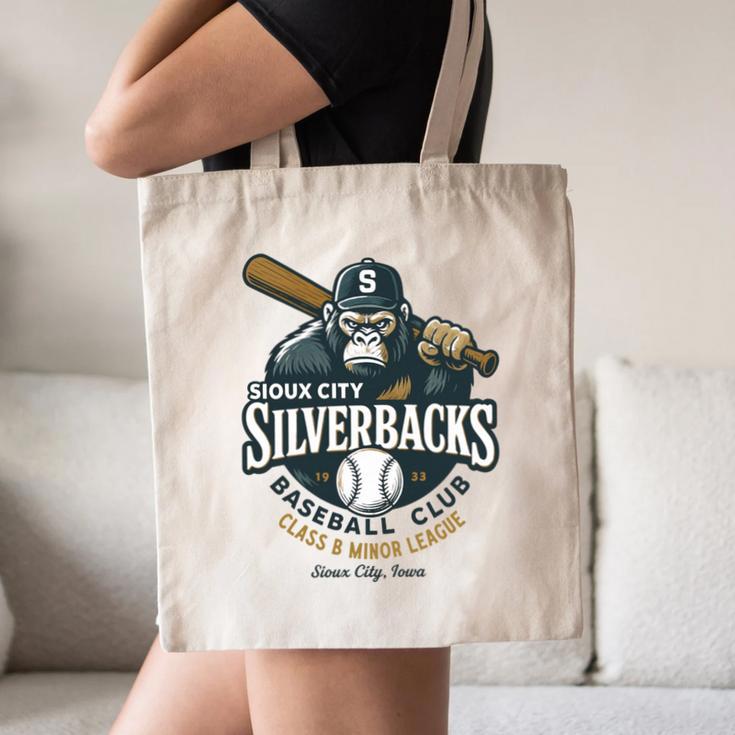Sioux City Silverbacks Retro Minor League Baseball Canvas Tote Bag Sioux City Silverbacks Retro Minor League Baseball Canvas Tote Bag