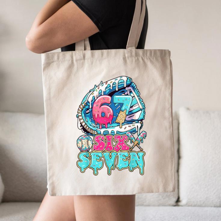 Six Seven 67 Ice Cream Drip Baseball For Boy Kids Youth Canvas Tote Bag Six Seven 67 Ice Cream Drip Baseball For Boy Kids Youth Canvas Tote Bag
