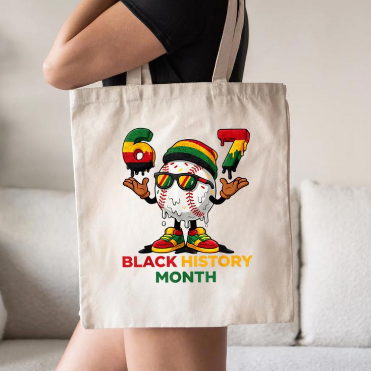 Six Seven History Month Baseball Drip Sports Canvas Tote Bag Six Seven History Month Baseball Drip Sports Canvas Tote Bag