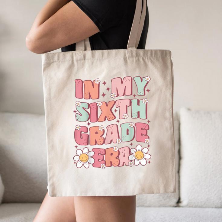 In My Sixth Grade Era Cute Groovy 6th Grade Back To School Canvas Tote Bag