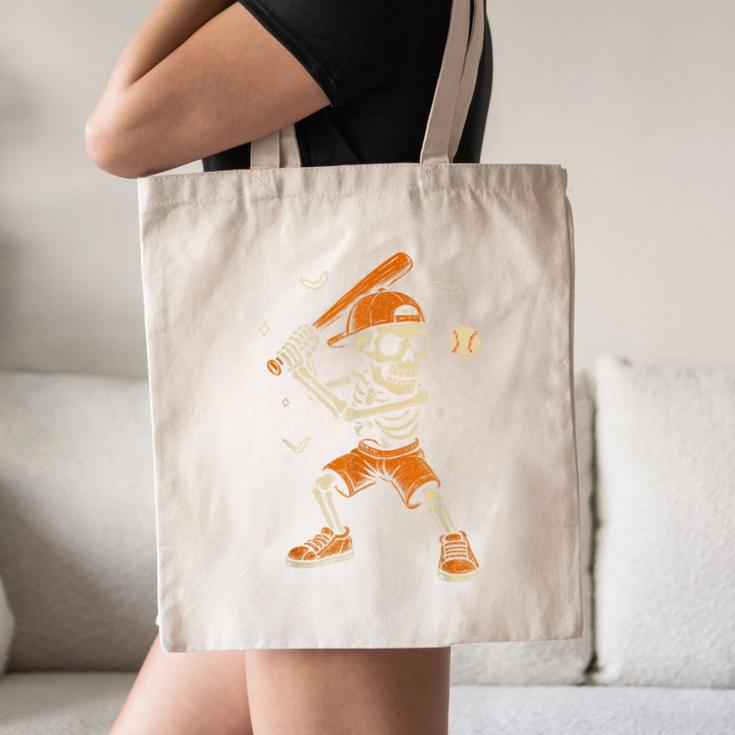 Skeleton Baseball Player Costume Halloween Men Boys Canvas Tote Bag Skeleton Baseball Player Costume Halloween Men Boys Canvas Tote Bag