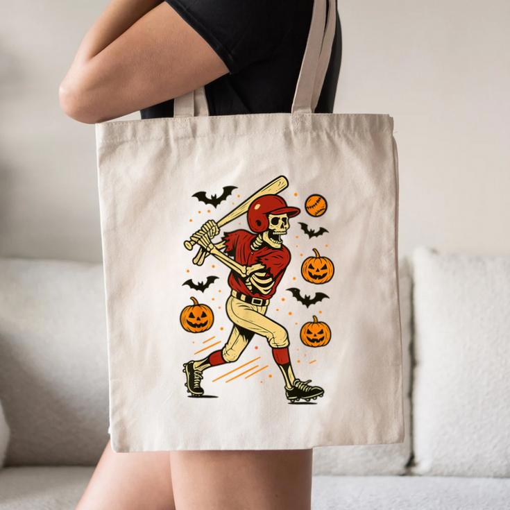 Skeleton Halloween Baseball Boys Men Kids Toddler Canvas Tote Bag Skeleton Halloween Baseball Boys Men Kids Toddler Canvas Tote Bag