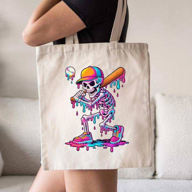 Skelton Playing Baseball Halloween Baseball Drip Boys Kids Canvas Tote Bag Skelton Playing Baseball Halloween Baseball Drip Boys Kids Canvas Tote Bag