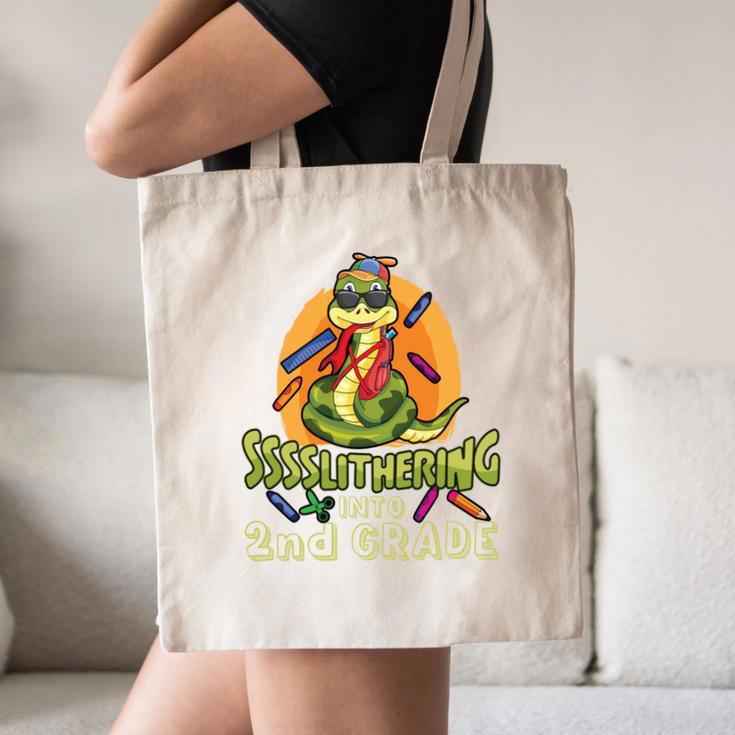 Slithering Into 2nd Grade First Day Back To School Snake Performance Canvas Tote Bag Slithering Into 2nd Grade First Day Back To School Snake Performance Canvas Tote Bag