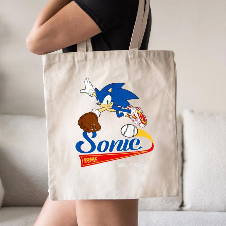 Sonic The Hedgehog Sonic Baseball Est 1991 Canvas Tote Bag