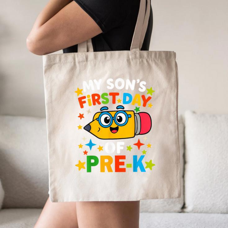 My Son's First Day Of Pre-K Back To School Kids Canvas Tote Bag