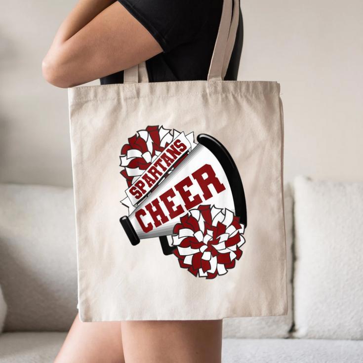 Spartans Cheer Back To School Cheerleading Spirit M Canvas Tote Bag