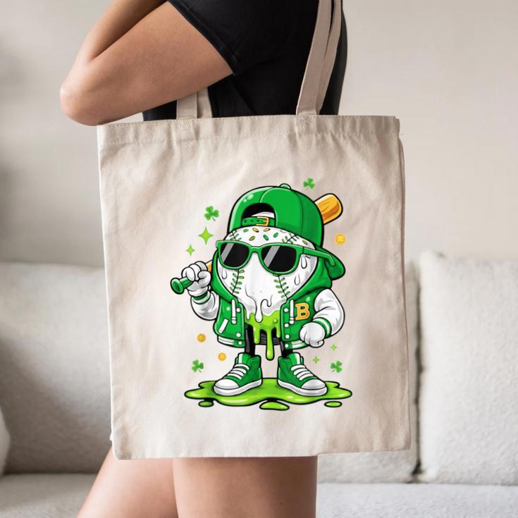 St Patrick Day Baseball Drip Ice Cream Men Boys Kids Canvas Tote Bag St Patrick Day Baseball Drip Ice Cream Men Boys Kids Canvas Tote Bag